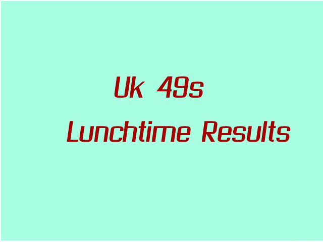 Uk 49s Lunchtime Results