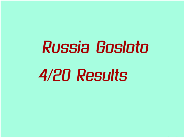 Russia Gosloto 4/20 Results: Wednesday 15 June 2022